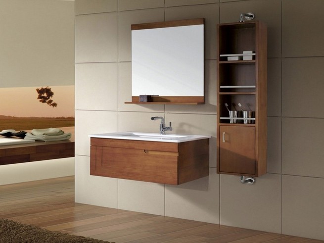 Framed mirrors with shelf