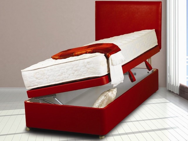 Faux leather ottoman divan base