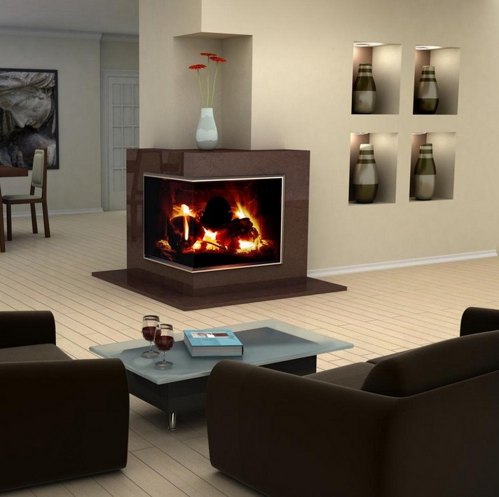 Design living room with black sofa