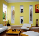 Wall color ideas for living room with black furniture