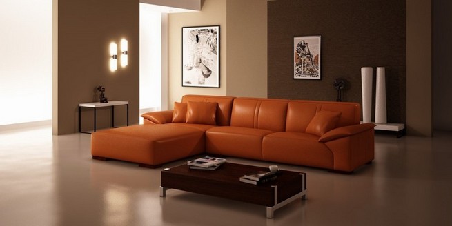 Small sectional sofa with chaise lounge