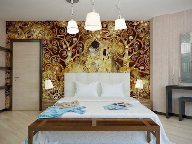 Black white and gold wall art