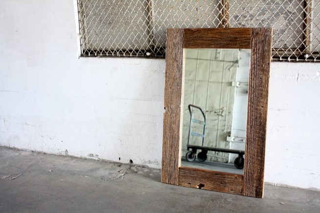 Rustic wooden framed mirrors