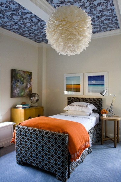 Basement ceiling ideas with fabric