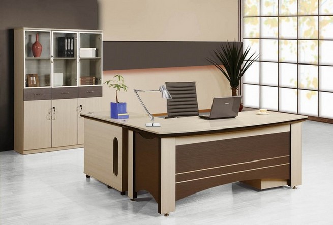 Home office computer desk cabinet table