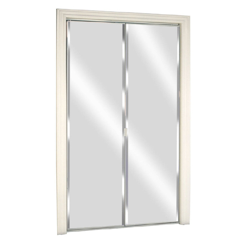 Bifold closet doors with glass