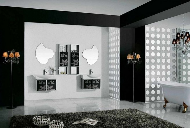 Black and white wall art for bathroom