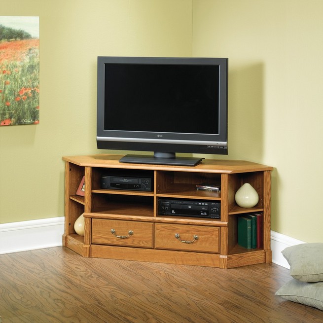 Large screen tv stands corner