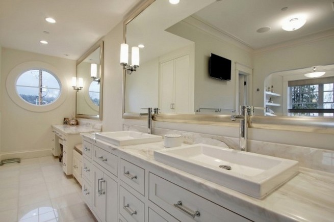 Framed mirrors in different rooms
