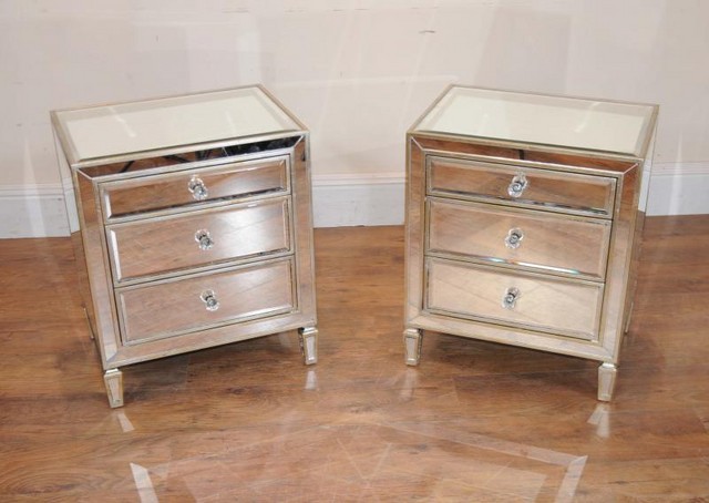 Mirrored nightstands ebay