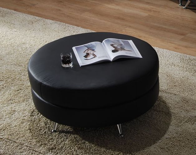 Big round storage ottoman