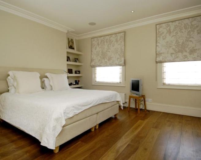 Bedroom bay window curtain ideas