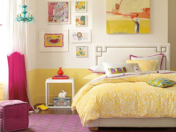 Teenage girl bedroom ideas yellow