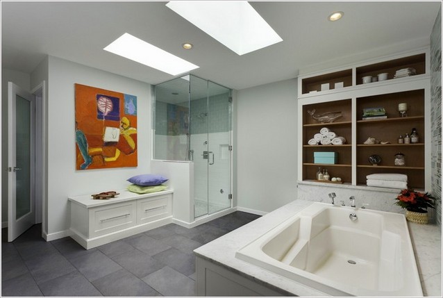 Convenient bathroom bench: advantages and designs
