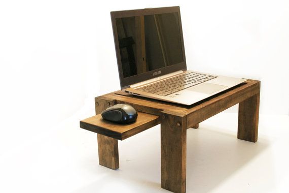 Homemade bedside laptop tables