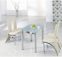Small glass dining table
