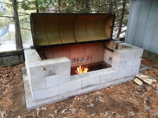 Simple Cinder Block Fire Pit