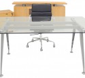 Glass office credenza