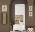 Bathroom storage cabinets in white