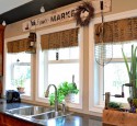 Rustic kitchen window treatments
