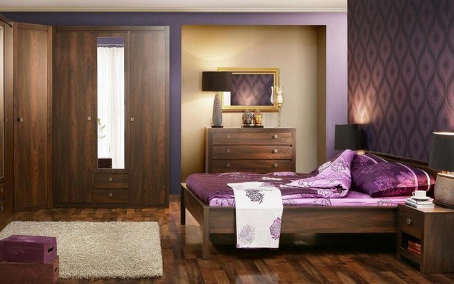 Purple bedroom wall ideas