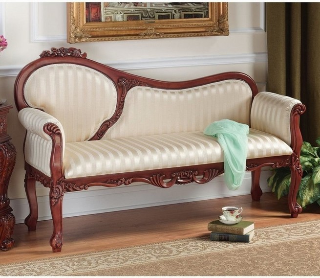 Cute settee sofa in home interior