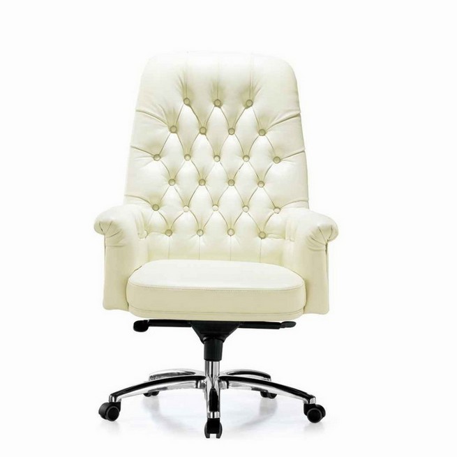 White computer desk and chair