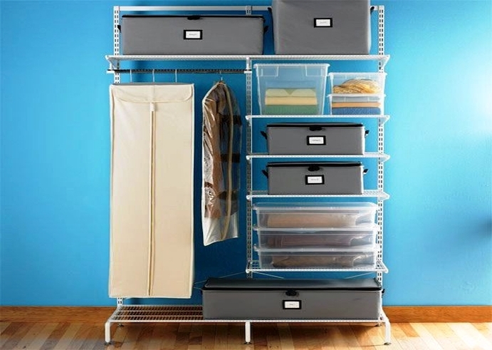 Free standing closet storage