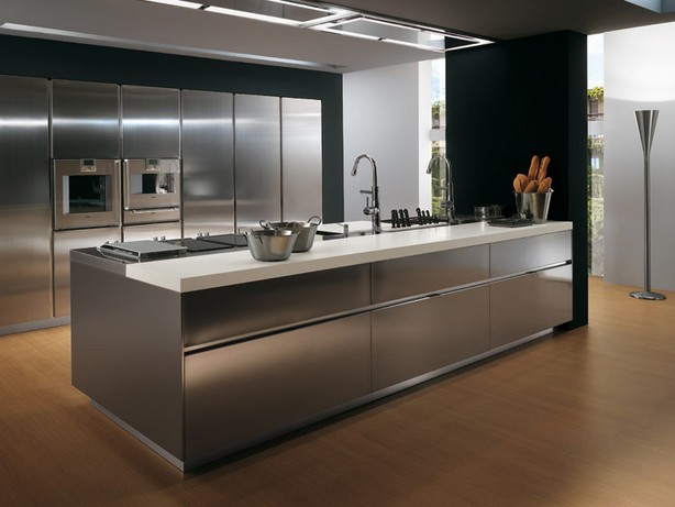 Stainless steel kitchen sink unit