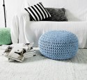 Pouf ottoman in living room
