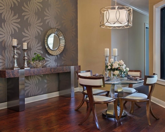 Glass top wooden dining table designs