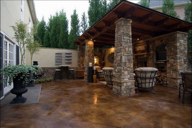 Painting Concrete Patio Before And After