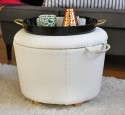 Pouf ottoman with storage