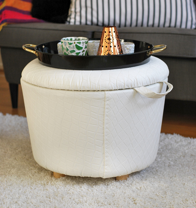 Pouf ottoman with storage