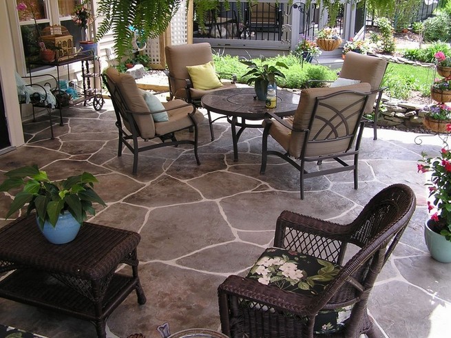 Painting Concrete Patio Furniture