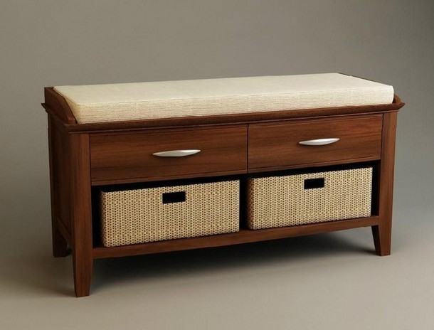 Bedroom storage chest bench