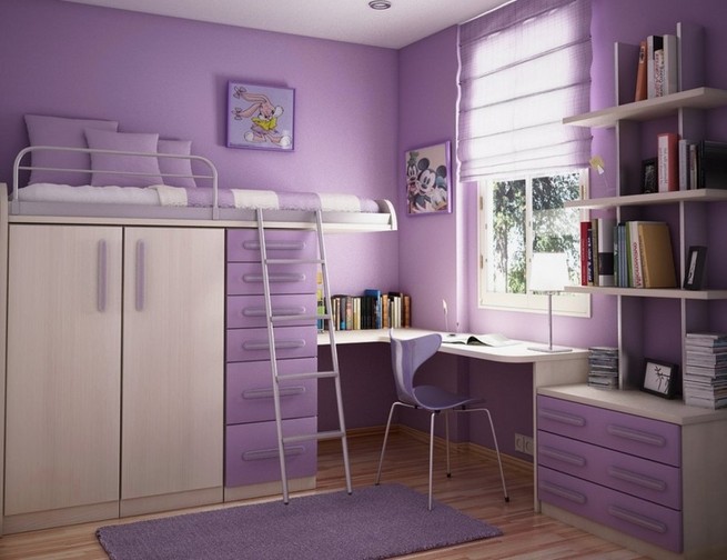 Small bedroom ideas purple
