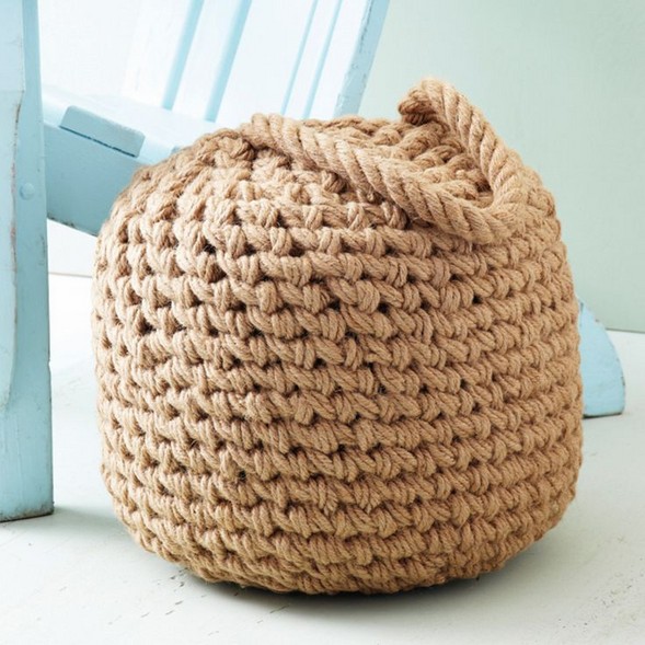 Rope pouf ottoman