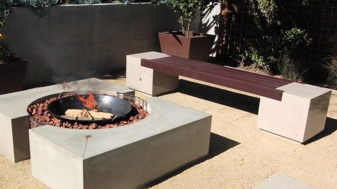 Curved Cinder Block Fire Pit