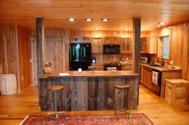 Rustic kitchen cabinets pictures