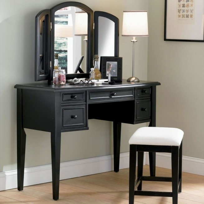 Bedroom vanity with lights