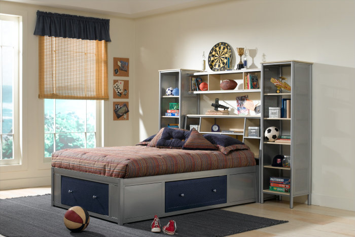 Twin headboard with storage