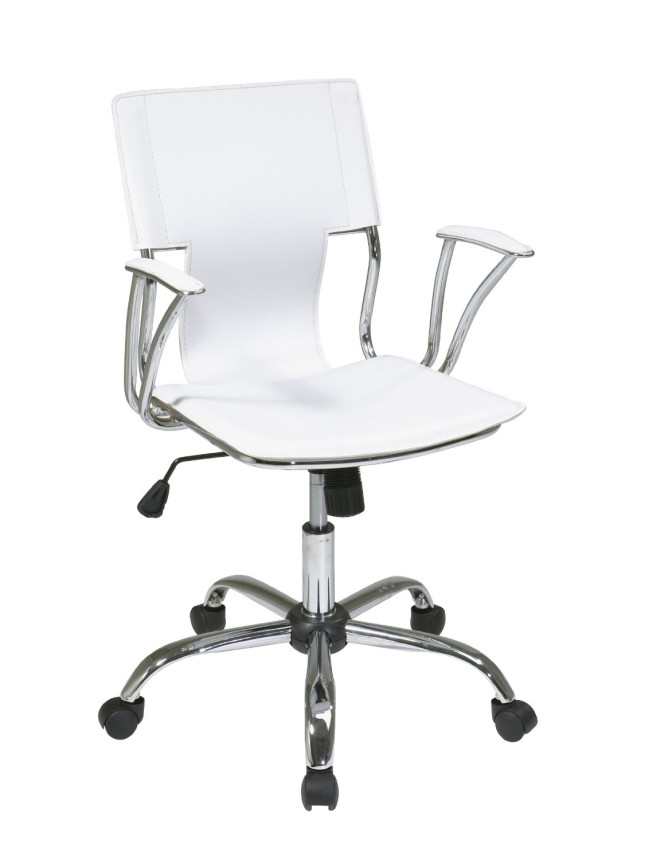 White wooden computer chair