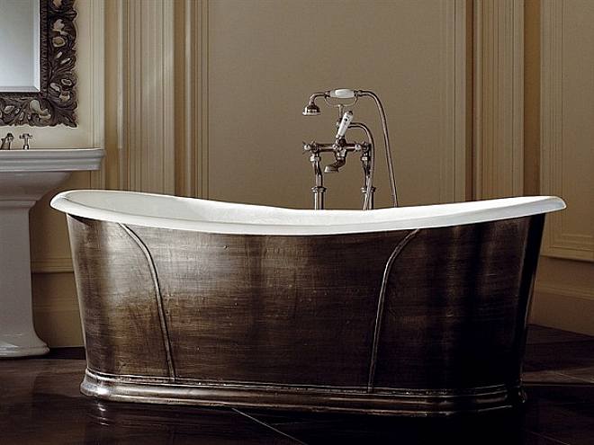 Cast iron bathtub shower