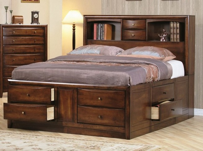 Platform bed queen with storage