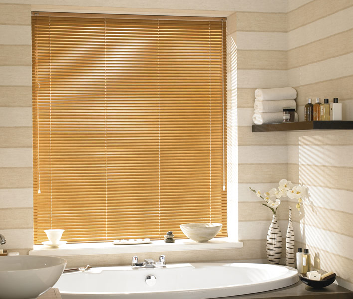 Bathroom window curtains and blinds
