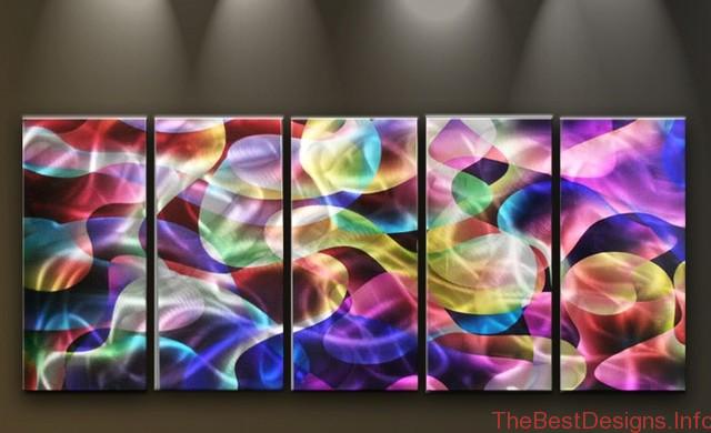 Colorful Metal Wall Art Abstract