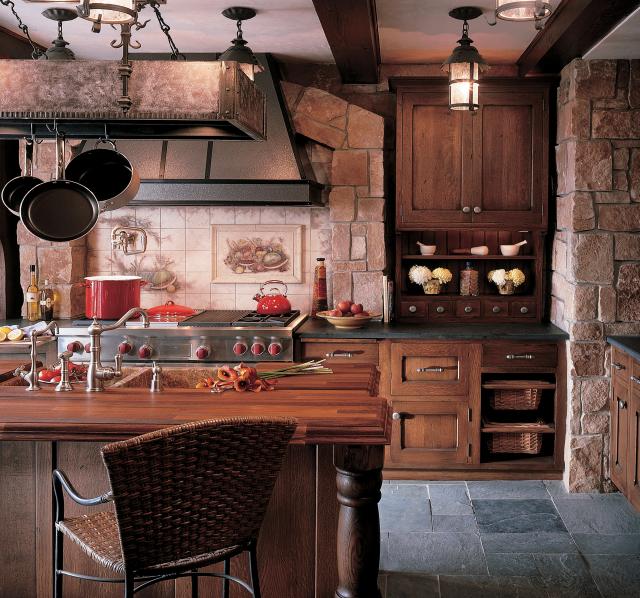 Rustic cabinets for kitchen