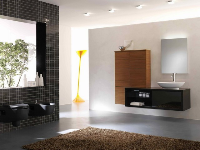Contemporary bathroom vanities and cabinets