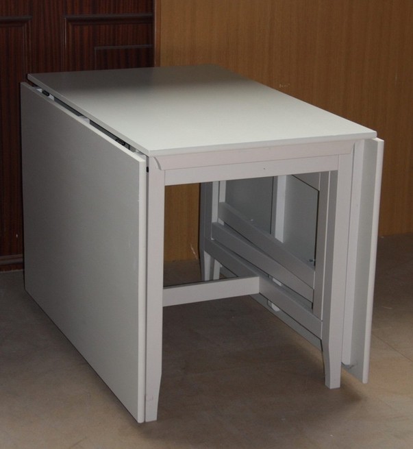 White folding dining table